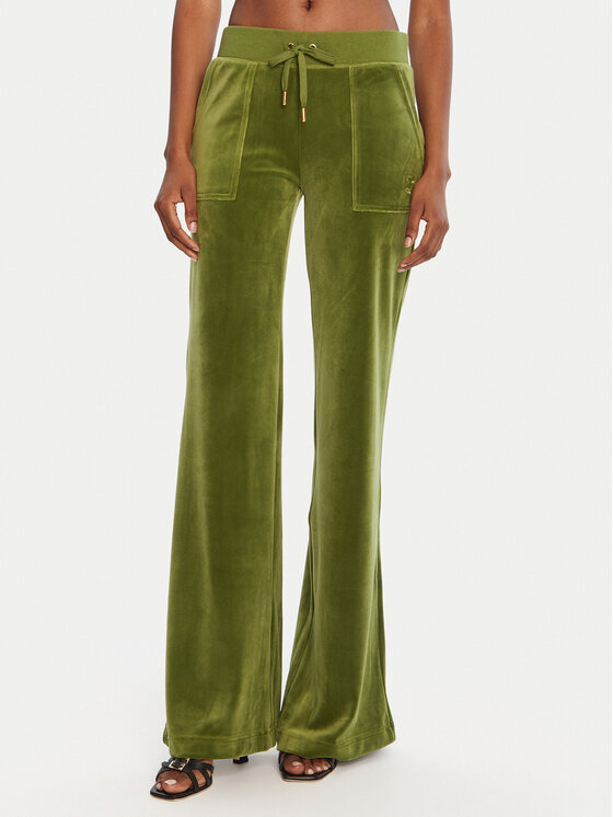 Juicy Couture Долнище анцуг Layla JCSEBJ001G Зелен Regular Fit цвят на ниска цена