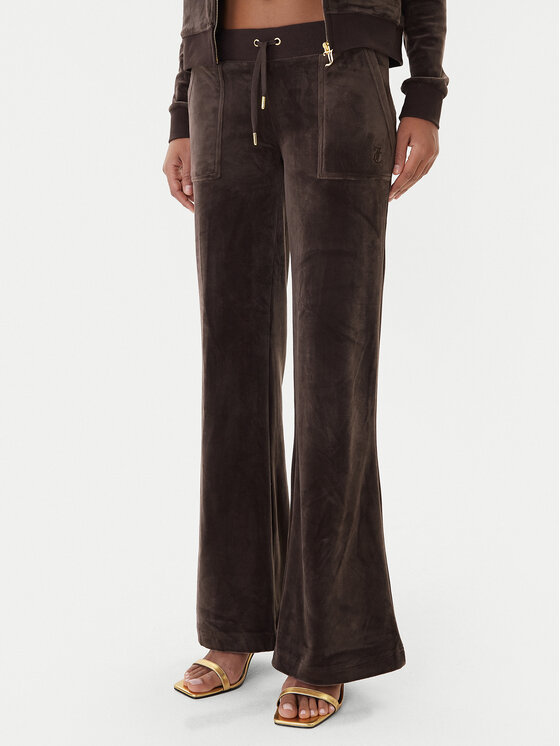 Juicy Couture Долнище анцуг Layla JCSEBJ001G Кафяв Regular Fit цвят на ниска цена