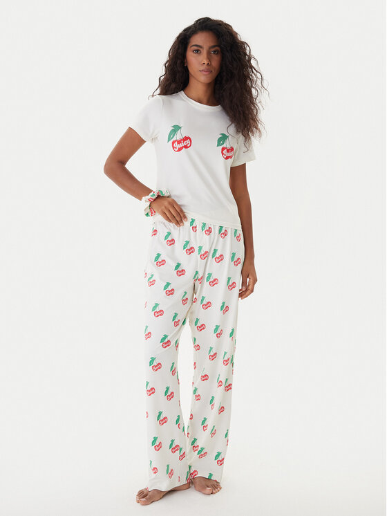 Juicy Couture Пижама JCLPJ225515 Екрю Regular Fit цвят на ниска цена