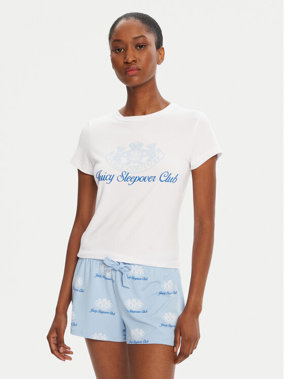 Juicy Couture Пижама Sleepover Club JCLPJ225501 Светлосиньо Regular Fit цвят на ниска цена