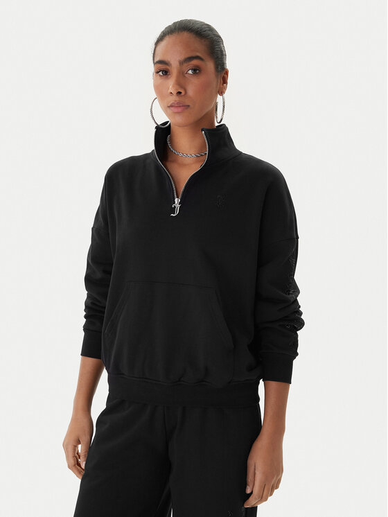Juicy Couture Суитшърт Castella JCWAS225319 Черен Oversize цвят на ниска цена