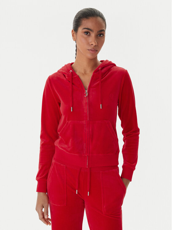 Juicy Couture Суитшърт Robertson JCAP176 Червен Slim Fit цвят на ниска цена