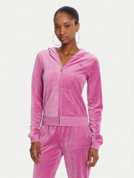 Juicy Couture Суитшърт Robyn JCSEBJ007G Розов Slim Fit цвят на ниска цена