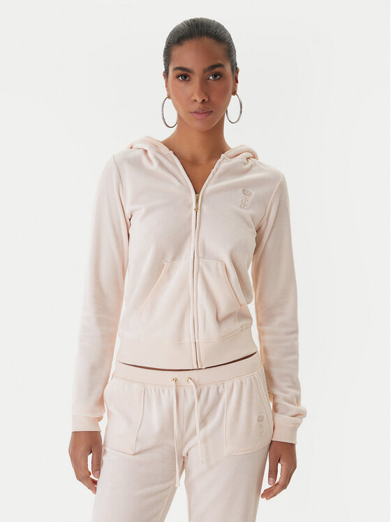 Juicy Couture Суитшърт Robyn JCSEBJ007G Розов Slim Fit цвят на ниска цена