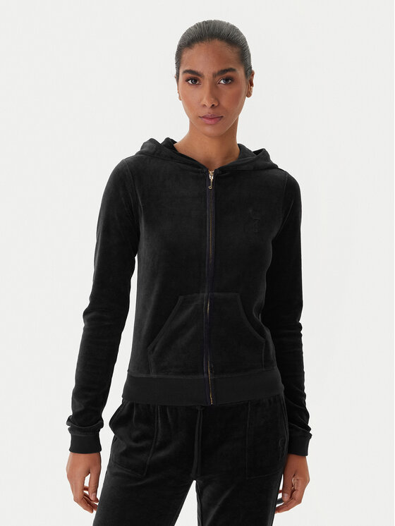 Juicy Couture Суитшърт Robyn JCSEBJ007G Черен Slim Fit цвят на ниска цена