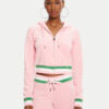 Juicy Couture Суитшърт Velour Crop JCWAS225351 Розов Regular Fit цвят на ниска цена