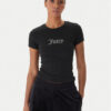 Juicy Couture Тишърт Esme JCWCT225323 Черен Slim Fit цвят на ниска цена