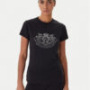 Juicy Couture Тишърт JCGTK225015 Черен Slim Fit цвят на ниска цена