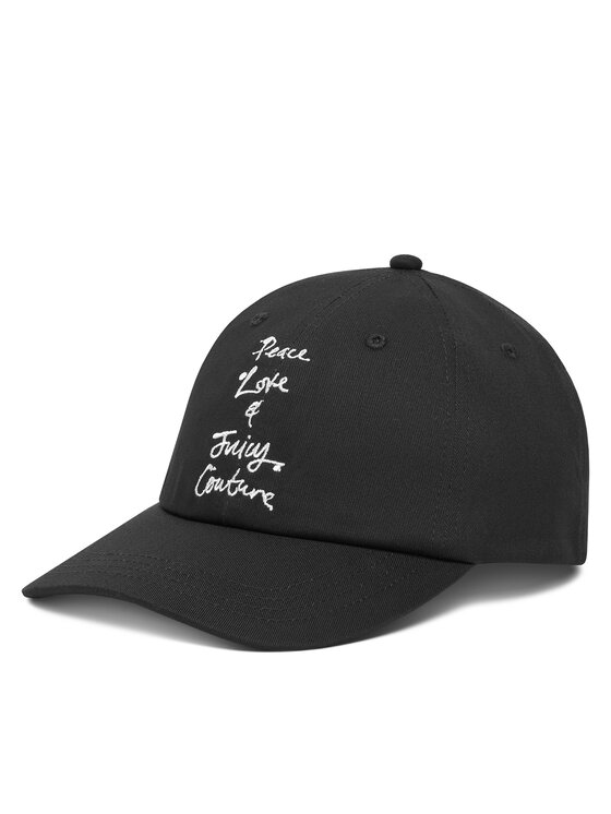 Juicy Couture Шапка с козирка Peace Love And Juicy JCAWH225703 Черен цвят на ниска цена