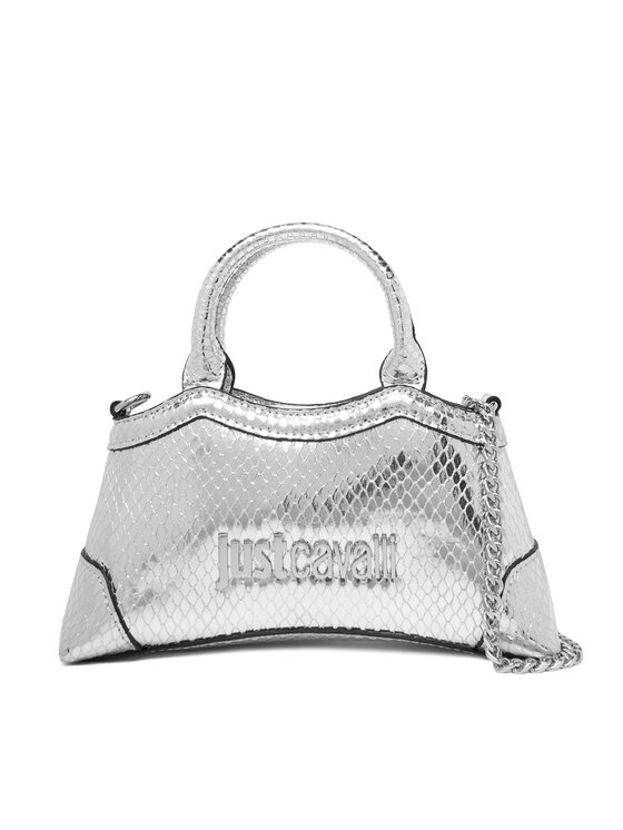 Just Cavalli Дамска чанта 79RA4BZ1 ZS816 Сребрист цвят на ниска цена