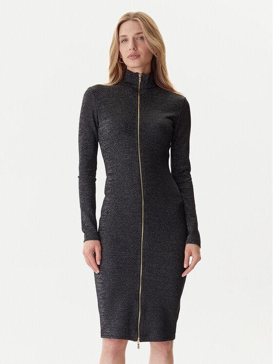 Just Cavalli Ежедневна рокля 79PAO905 J0251 Черен Slim Fit цвят на ниска цена