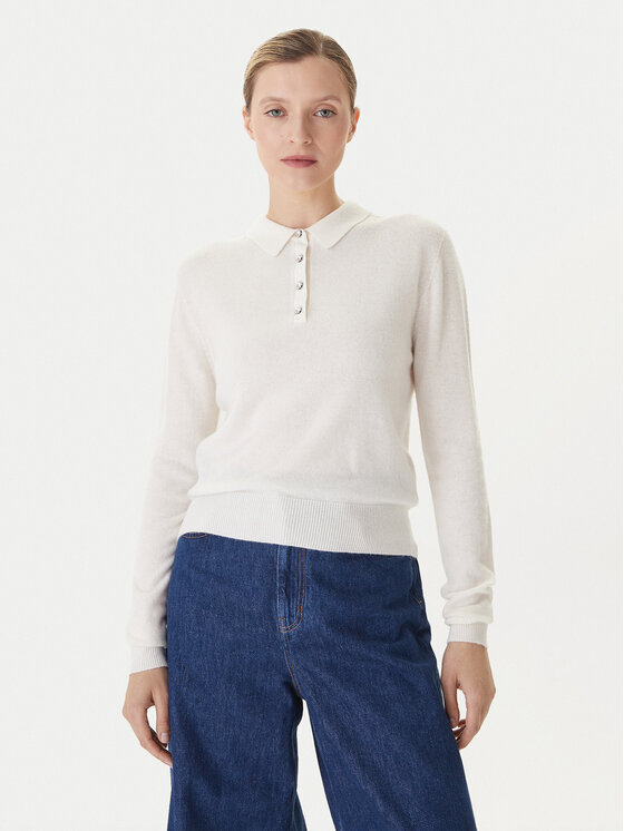 KAOS Пуловер RI1KT019 Екрю Regular Fit цвят на ниска цена