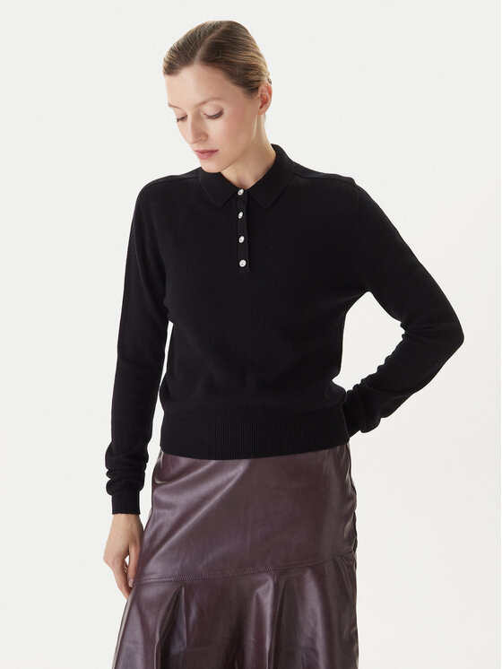 KAOS Пуловер RI1KT019 Черен Regular Fit цвят на ниска цена