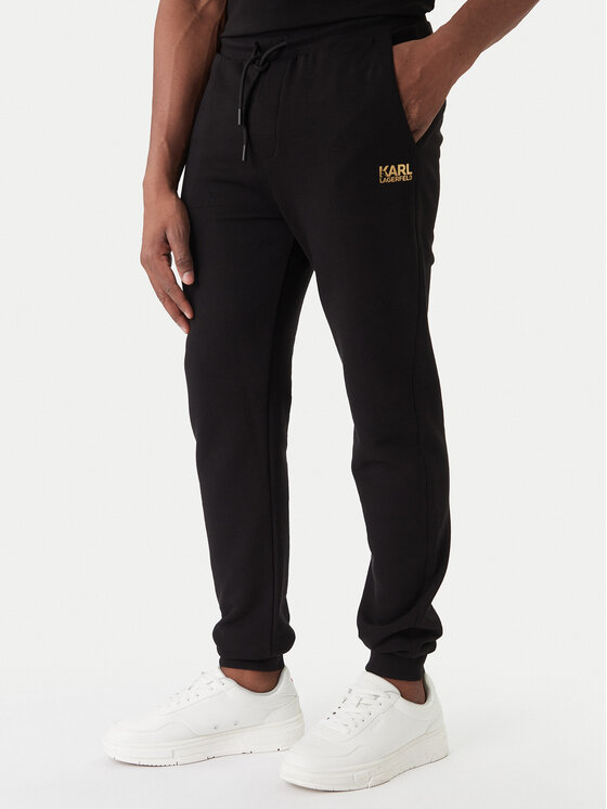 KARL LAGERFELD Долнище анцуг 705782 561917 Черен Regular Fit цвят на ниска цена