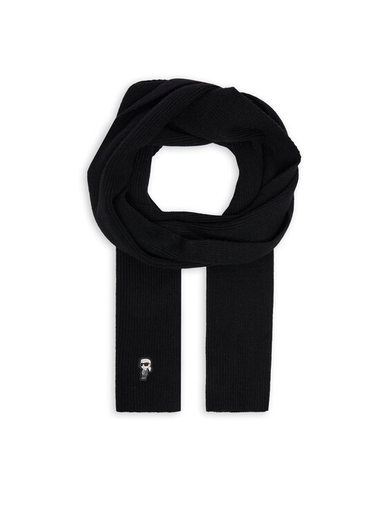 KARL LAGERFELD Зимен шал 246W3306 Черен цвят на ниска цена