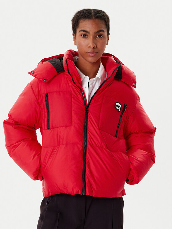 KARL LAGERFELD Зимно яке A3W15020 Червен Regular Fit цвят на ниска цена