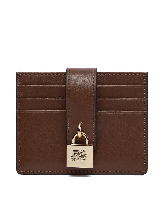 KARL LAGERFELD Калъф за кредитни карти B1W32025 Кафяв цвят на ниска цена