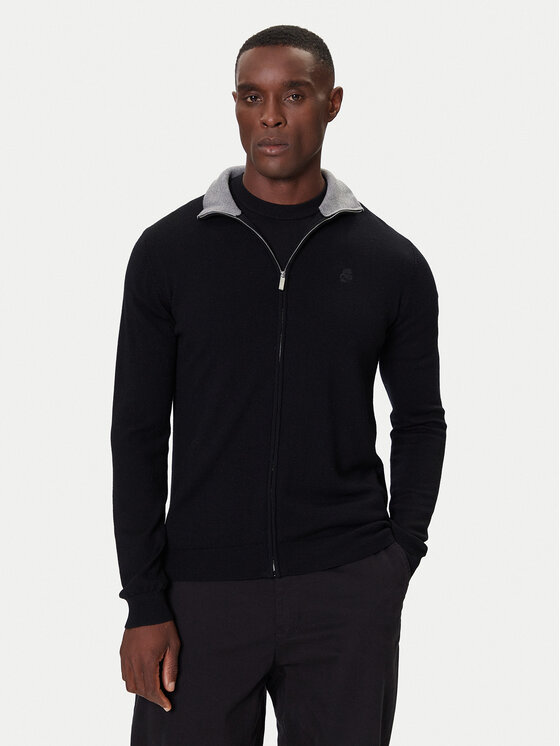 KARL LAGERFELD Кардиган 655004 554399 Черен Slim Fit цвят на ниска цена
