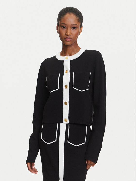 KARL LAGERFELD Кардиган A3W18029 Черен Regular Fit цвят на ниска цена