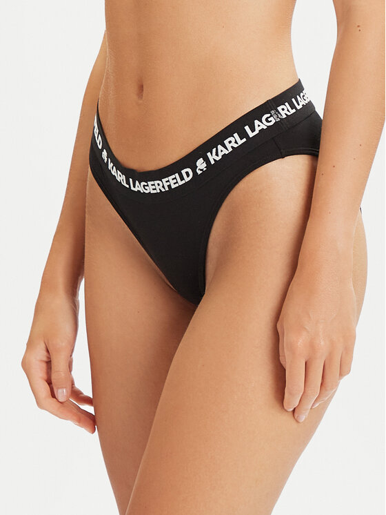 KARL LAGERFELD Класически дамски бикини A1W47009 Черен цвят на ниска цена