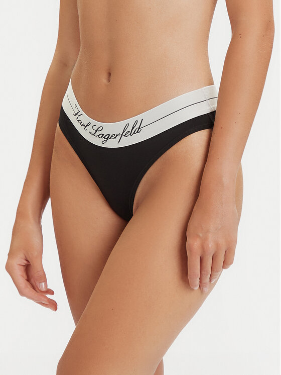 KARL LAGERFELD Класически дамски бикини A1W47094 Черен цвят на ниска цена