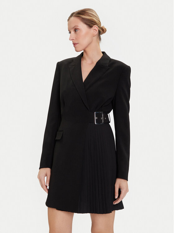 KARL LAGERFELD Коктейлна рокля A4W13023 Черен Slim Fit цвят на ниска цена