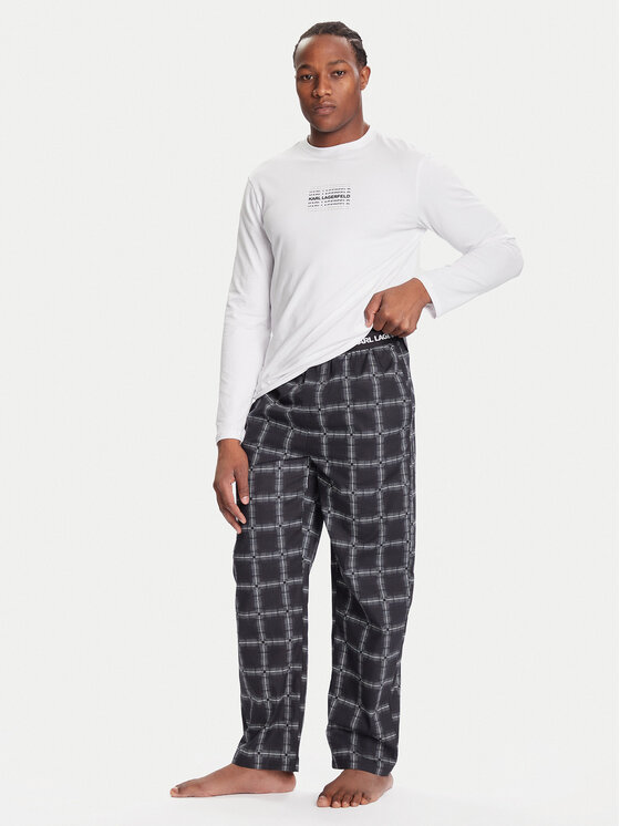 KARL LAGERFELD Пижама A4M45001 Бял Regular Fit цвят на ниска цена