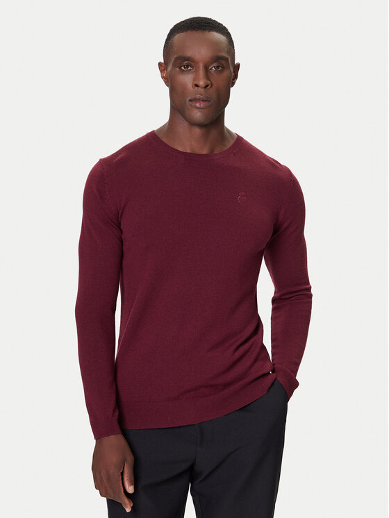 KARL LAGERFELD Пуловер 655000 554399 Бордо Slim Fit цвят на ниска цена