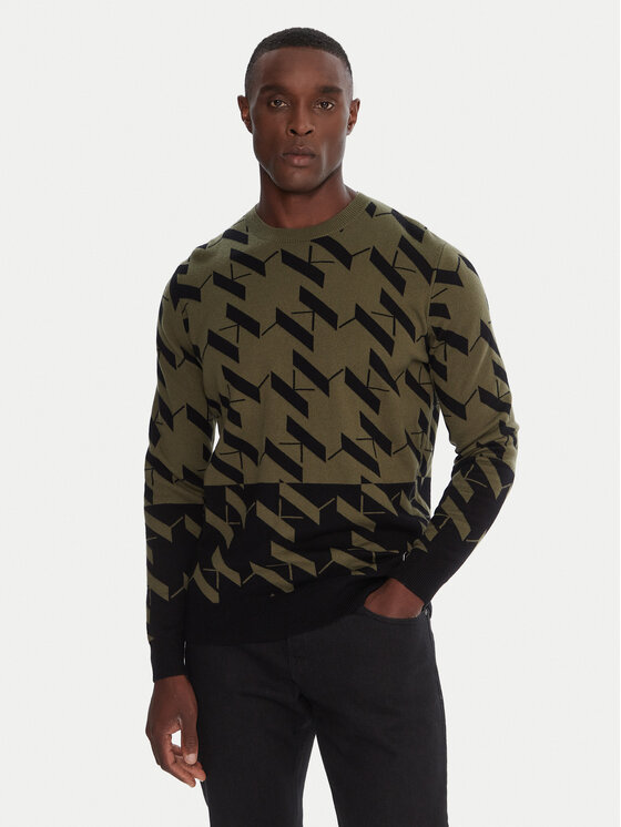 KARL LAGERFELD Пуловер 655022 554305 Зелен Regular Fit цвят на ниска цена