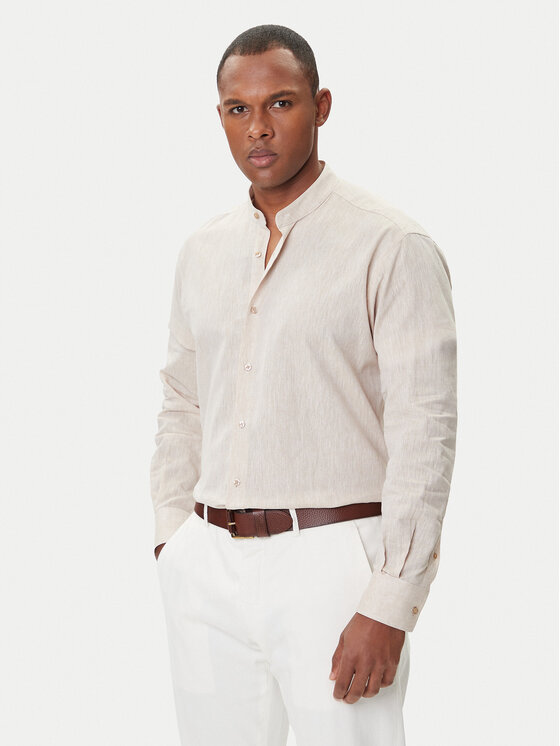 KARL LAGERFELD Риза 605035 552627 Бежов Regular Fit цвят на ниска цена