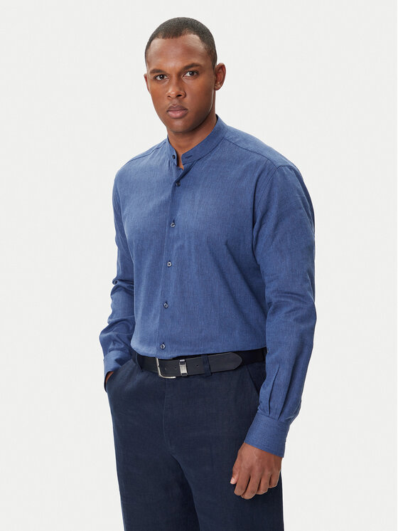 KARL LAGERFELD Риза 605035 552627 Тъмносин Regular Fit цвят на ниска цена