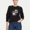 KARL LAGERFELD Суитшърт A4W20045 Черен Regular Fit цвят на ниска цена