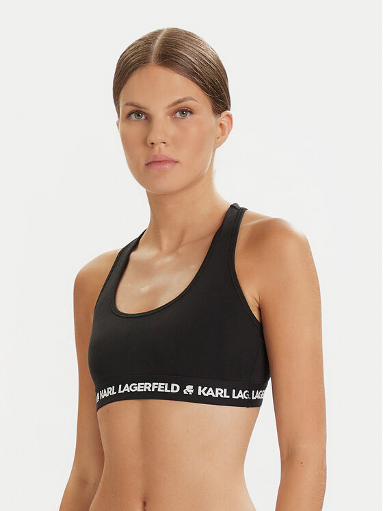KARL LAGERFELD Сутиен-топ A1W47007 Черен цвят на ниска цена