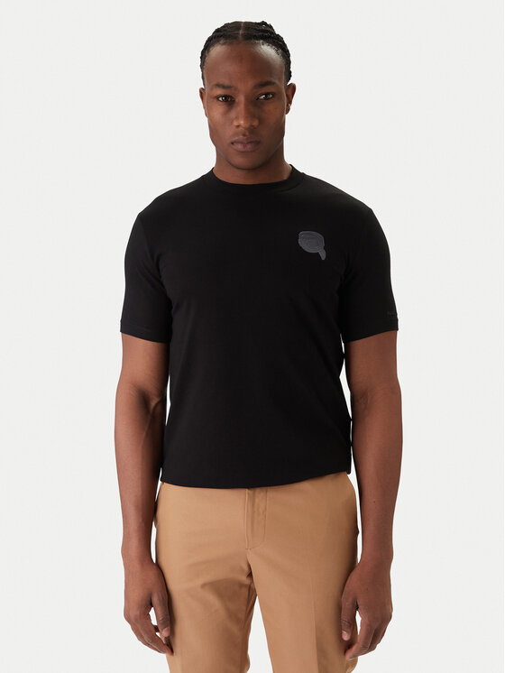 KARL LAGERFELD Тишърт 755023 561235 Черен Regular Fit цвят на ниска цена