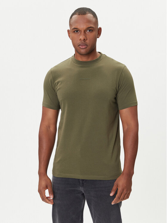 KARL LAGERFELD Тишърт 755051 554235 Зелен Regular Fit цвят на ниска цена