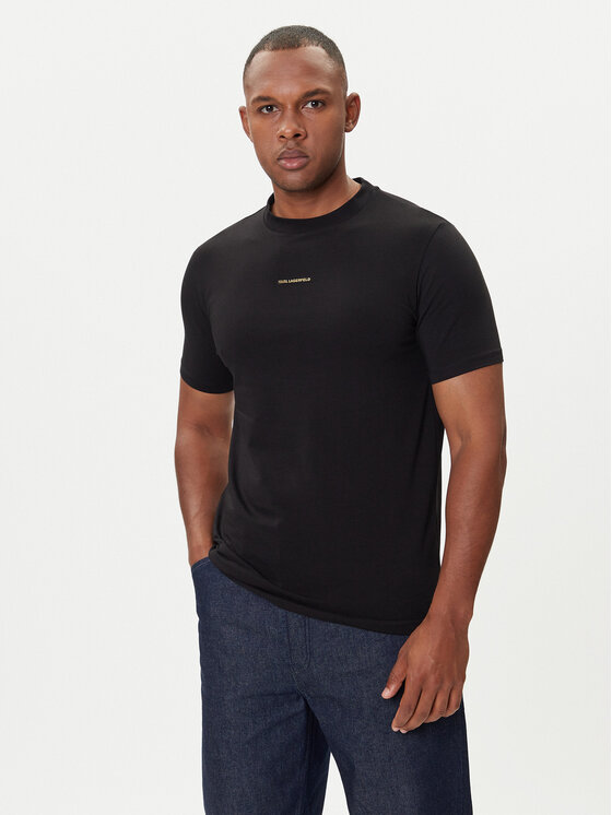 KARL LAGERFELD Тишърт 755051 554235 Черен Regular Fit цвят на ниска цена