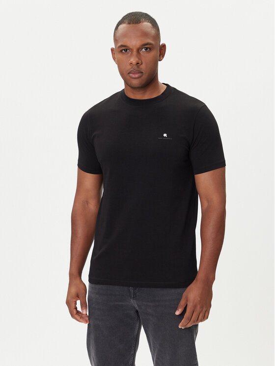 KARL LAGERFELD Тишърт 755053 554235 Черен Regular Fit цвят на ниска цена