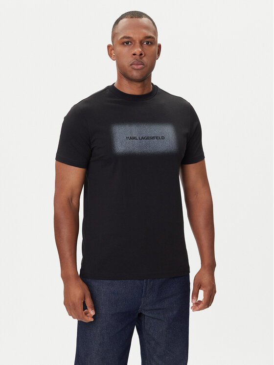 KARL LAGERFELD Тишърт 755072 554255 Черен Regular Fit цвят на ниска цена