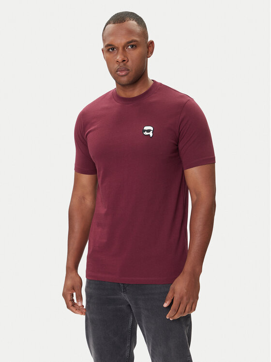 KARL LAGERFELD Тишърт 755710 554224 Виолетов Regular Fit цвят на ниска цена