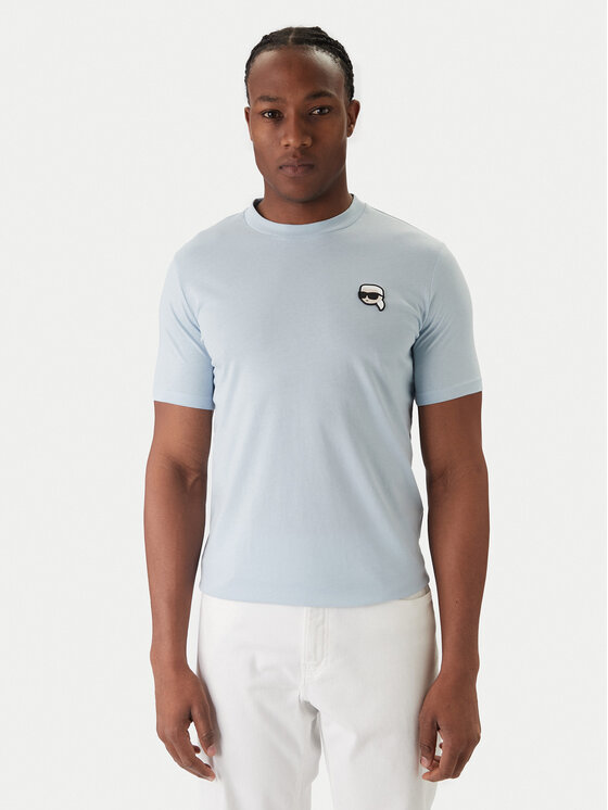 KARL LAGERFELD Тишърт 755710 561224 Светлосиньо Regular Fit цвят на ниска цена