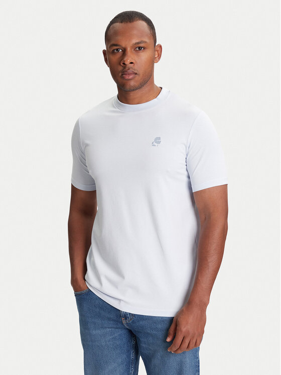 KARL LAGERFELD Тишърт 755750 553221 Бял Regular Fit цвят на ниска цена