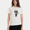 KARL LAGERFELD Тишърт A1W17126 Екрю Regular Fit цвят на ниска цена