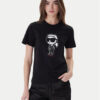 KARL LAGERFELD Тишърт A1W17126 Черен Regular Fit цвят на ниска цена