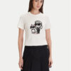 KARL LAGERFELD Тишърт A1W17129 Екрю Regular Fit цвят на ниска цена