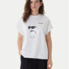 KARL LAGERFELD Тишърт A2W17115 Бял Loose Fit цвят на ниска цена