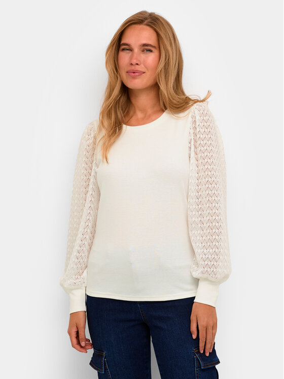 Kaffe Блуза Serena 10508116 Екрю Regular Fit цвят на ниска цена