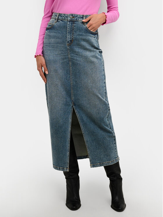 Kaffe Дънкова пола Dana 10508123 Син Regular Fit цвят на ниска цена