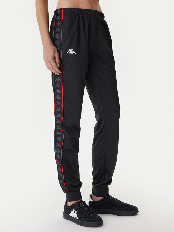 Kappa Долнище анцуг 303R5K0 Черен Slim Fit цвят на ниска цена