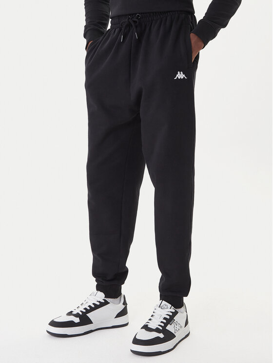 Kappa Долнище анцуг 351Y41W 005 Черен Regular Fit цвят на ниска цена