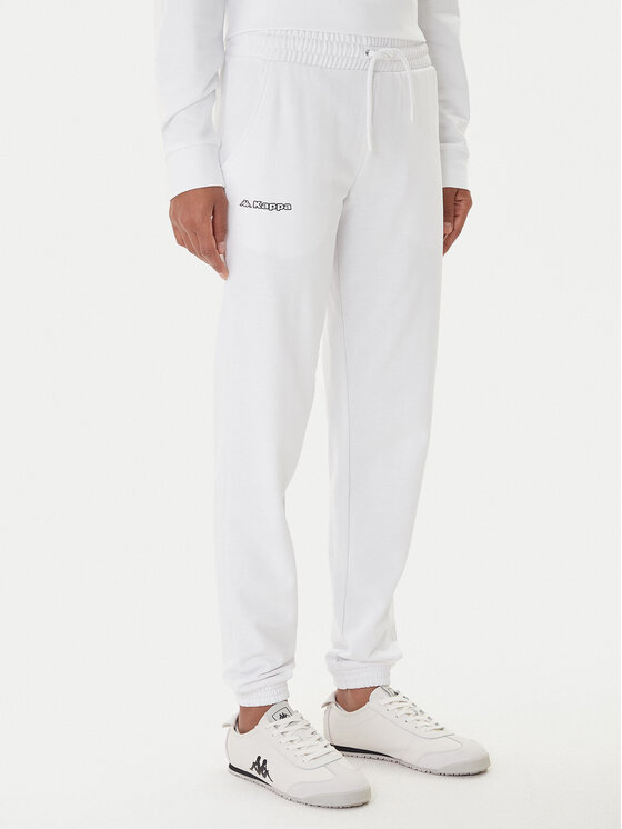 Kappa Долнище анцуг Festa 331M34W Бял Regular Fit цвят на ниска цена